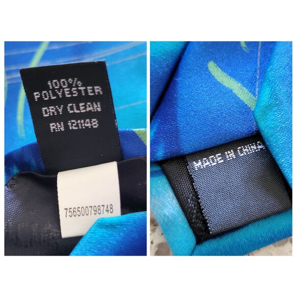 Jerry Garcia Not Necessarily a Tree Tie Collection Fifty-Seven Blue Green Swirls - Picture 7 of 12